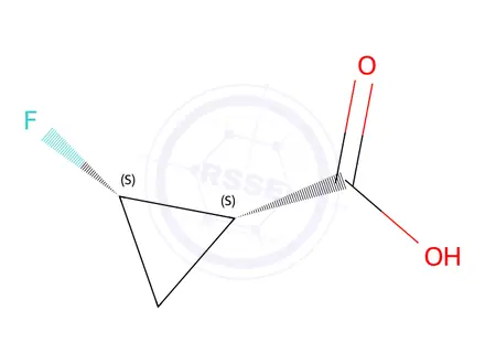 Chemical structure of (1S,2S)-2-fluorocyclopropanecarboxylic acid