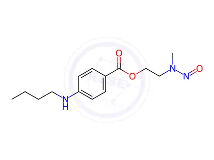 Chemical structure of N-Nitroso Desmethyl Tetracaine