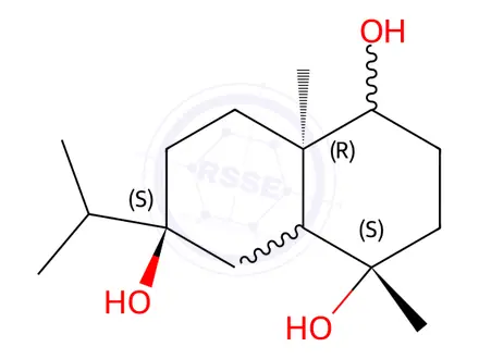 Chemical structure of 1,4,7-Eudesmanetriol