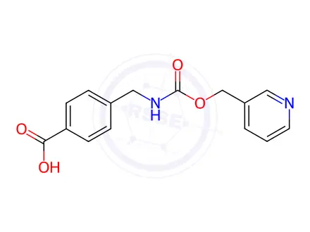 Chemical structure of 4-(((Pyridin-3-yLmethoxy)carbonylamino)-methyl)benzoic acid