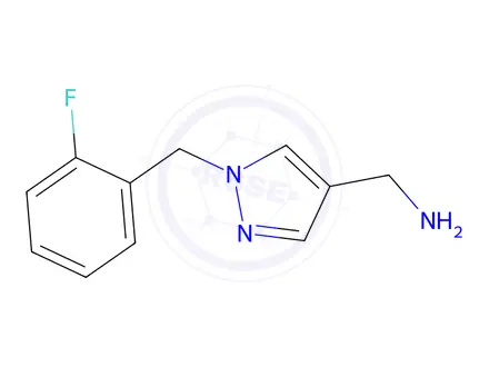 Chemical structure of {1-[(2-fluorophenyl)methyl]-1h-pyrazol-4-yl}methanamine