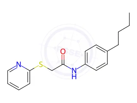 Chemical structure of N-(4-Butylphenyl)-2-(pyridin-2-ylsulfanyl)acetamide