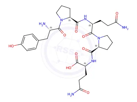 Chemical structure of alpha-gliadin (43-47)