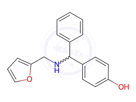 Chemical structure of 4-{[(furan-2-ylmethyl)amino](phenyl)methyl}phenol
