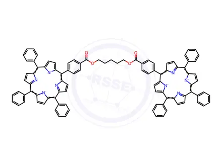 Chemical structure of PentaMethylene Bis[4-(10,15,20-triphenylporphyrin-5-yl)benzoate]dizinc(II) [Reagent for application of the exciton chirality Method]