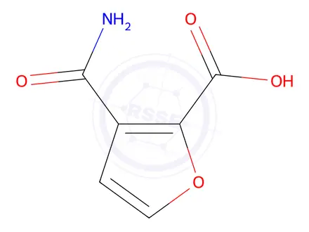 Chemical structure of 3-carbamoylfuran-2-carboxylic acid