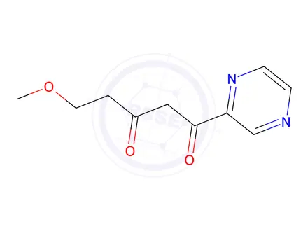 Chemical structure of 5-Methoxy-1-(pyrazin-2-yl)pentane-1,3-dione