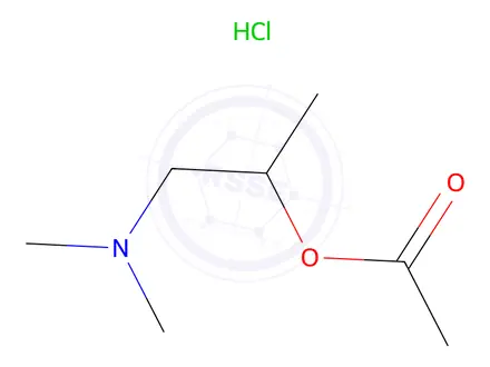 Chemical structure of 1-(Dimethylamino)propan-2-yl acetate hydrochloride