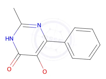 Chemical structure of 5-methoxy-2-methyl-6-phenyl-3,4-dihydropyrimidin-4-one