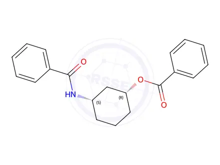Chemical structure of rac-cis-[3-Benzoyloxycyclohexyl]benzamide