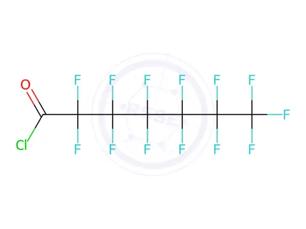 Chemical structure of Perfluoroheptanoyl Chloride