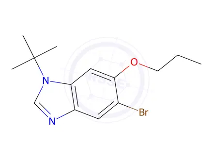 Chemical structure of 5-Bromo-1-t-butyl-6-propoxybenzimidazole