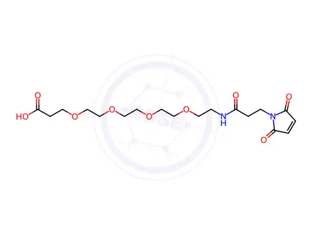 Chemical structure of 4,7,10,13-Tetraoxa-16-azanonadecanoic acid, 19-(2,5-dihydro-2,5-dioxo-1H-pyrrol-1-yl)-17-oxo