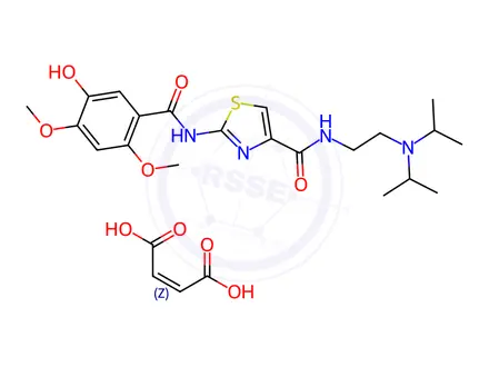 Chemical structure of Acotiamide impurity 8 Maleate