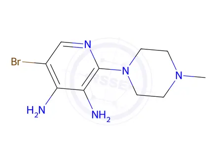Chemical structure of 5-Bromo-2-(4-methylpiperazin-1-yl)pyridine-3,4-diamine
