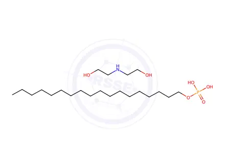 Chemical structure of Phosphoric acid, octadecyl ester, compd. with 2,2'-iminobis[ethanol]