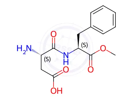 Chemical structure of Aspartame
