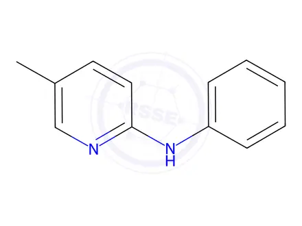 Chemical structure of 5-methyl-N-phenyl-2-aminopyridine