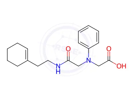 Chemical structure of [{2-[(2-Cyclohex-1-en-1-ylethyl)amino]-2-oxoethyl}(phenyl)amino]acetic acid