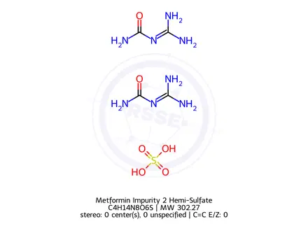 Chemical structure of Metformin Impurity 2 Hemi-Sulfate