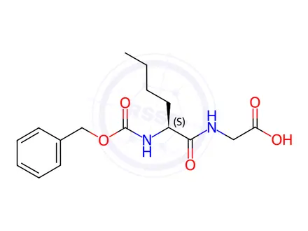 Chemical structure of Glycine, N-[(phenylmethoxy)carbonyl]-L-norleucinyl-