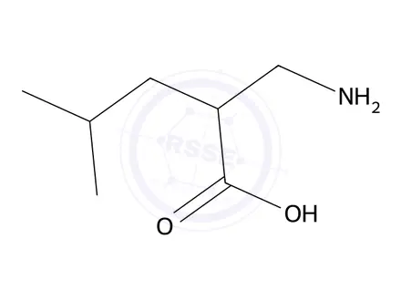 Chemical structure of 2-(Aminomethyl)-4-methylpentanoic acid