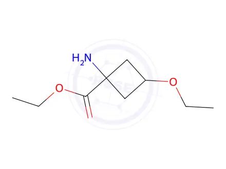 Chemical structure of Ethyl (1r,3r)-1-amino-3-ethoxycyclobutane-1-carboxylate