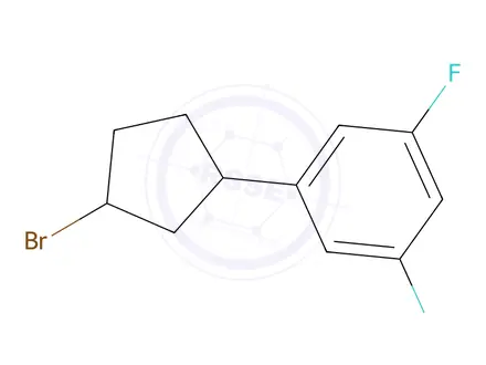 Chemical structure of 1-(3-Bromocyclopentyl)-3,5-difluorobenzene