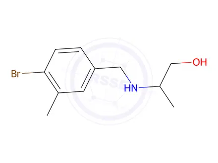 Chemical structure of 2-((4-Bromo-3-methylbenzyl)amino)propan-1-ol
