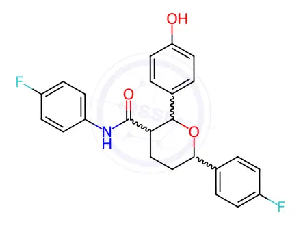 Chemical structure of Ezetimibe Cyclic Ether Impurity (Racemic Mixture)