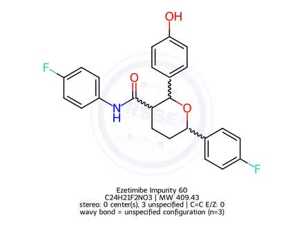Chemical structure of Ezetimibe Cyclic Ether Impurity (Racemic Mixture)