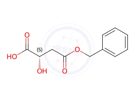 Chemical structure of Butanedioic acid, 2-hydroxy-, 4-(phenylmethyl) ester, (2S)-