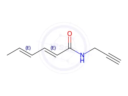 Chemical structure of N-(prop-2-yn-1-yl)hexa-2,4-dienamide