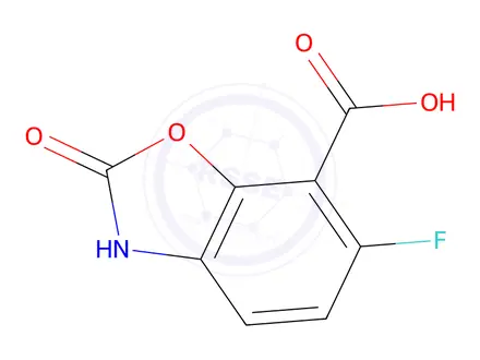 Chemical structure of 6-fluoro-2-oxo-3H-1,3-benzoxazole-7-carboxylic acid