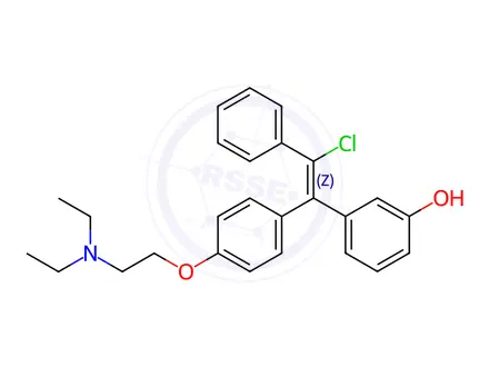 Chemical structure of 3 hydroxy clomiphene Z-Isomer