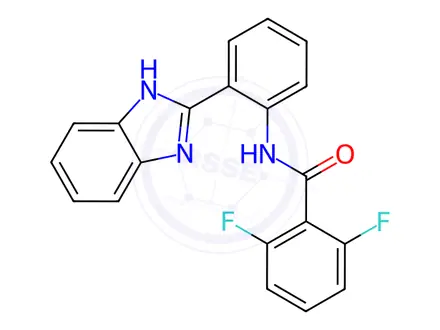 Chemical structure of N-(2-(1H-Benzo[d]imidazol-2-yl)phenyl)-2,6-difluorobenzamide