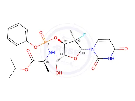Chemical structure of Sofosbuvir 5'-Desphosphate 3'-O-[(S)-Phosphate]