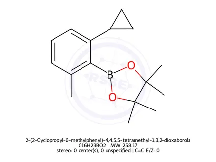 Chemical structure of 2-(2-Cyclopropyl-6-methylphenyl)-4,4,5,5-tetramethyl-1,3,2-dioxaborolane