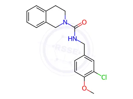 Chemical structure of N-[(3-Chloro-4-methoxyphenyl)methyl]-1,2,3,4-tetrahydroisoquinoline-2-carboxamide