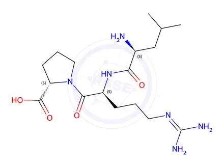 Chemical structure of H-Leu-Arg-Pro-OH