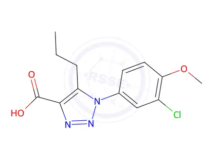 Chemical structure of 1-(3-Chloro-4-methoxyphenyl)-5-propyl-1H-1,2,3-triazole-4-carboxylic acid