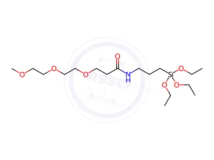 Chemical structure of m-PEG3-triethoxysilane