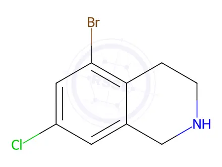 Chemical structure of 5-Bromo-7-chloro-1,2,3,4-tetrahydroisoquinoline