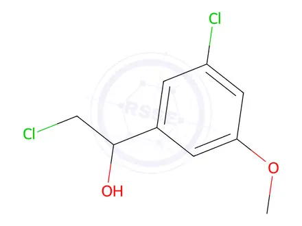 Chemical structure of 2-Chloro-1-(3-chloro-5-methoxyphenyl)ethanol
