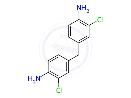 Chemical structure of 4,4′-Methylene-bis(2-chloroaniline)