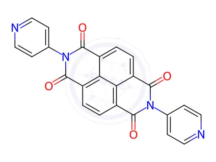 Chemical structure of 2,7-di(pyridin-4-yl)benzo[lMn][3,8]phenanthroline-1,3,6,8(2H,7H)-tetraone