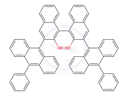 Chemical structure of (3R)-3,3'-Bis(10-phenylanthracen-9-yl)-[1,1'-binaphthalene]-2,2'-diol
