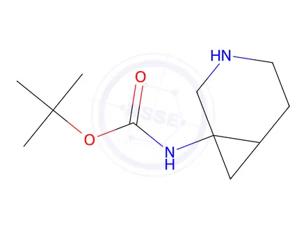 Chemical structure of Carbamic acid, 3-azabicyclo[4.1.0]hept-1-yl-, 1,1-dimethylethyl ester (9CI)
