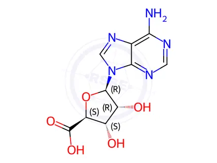 Chemical structure of Adenosine-5'-carboxylic Acid