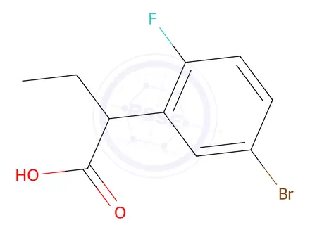 Chemical structure of 2-(5-Bromo-2-fluorophenyl)butanoic acid